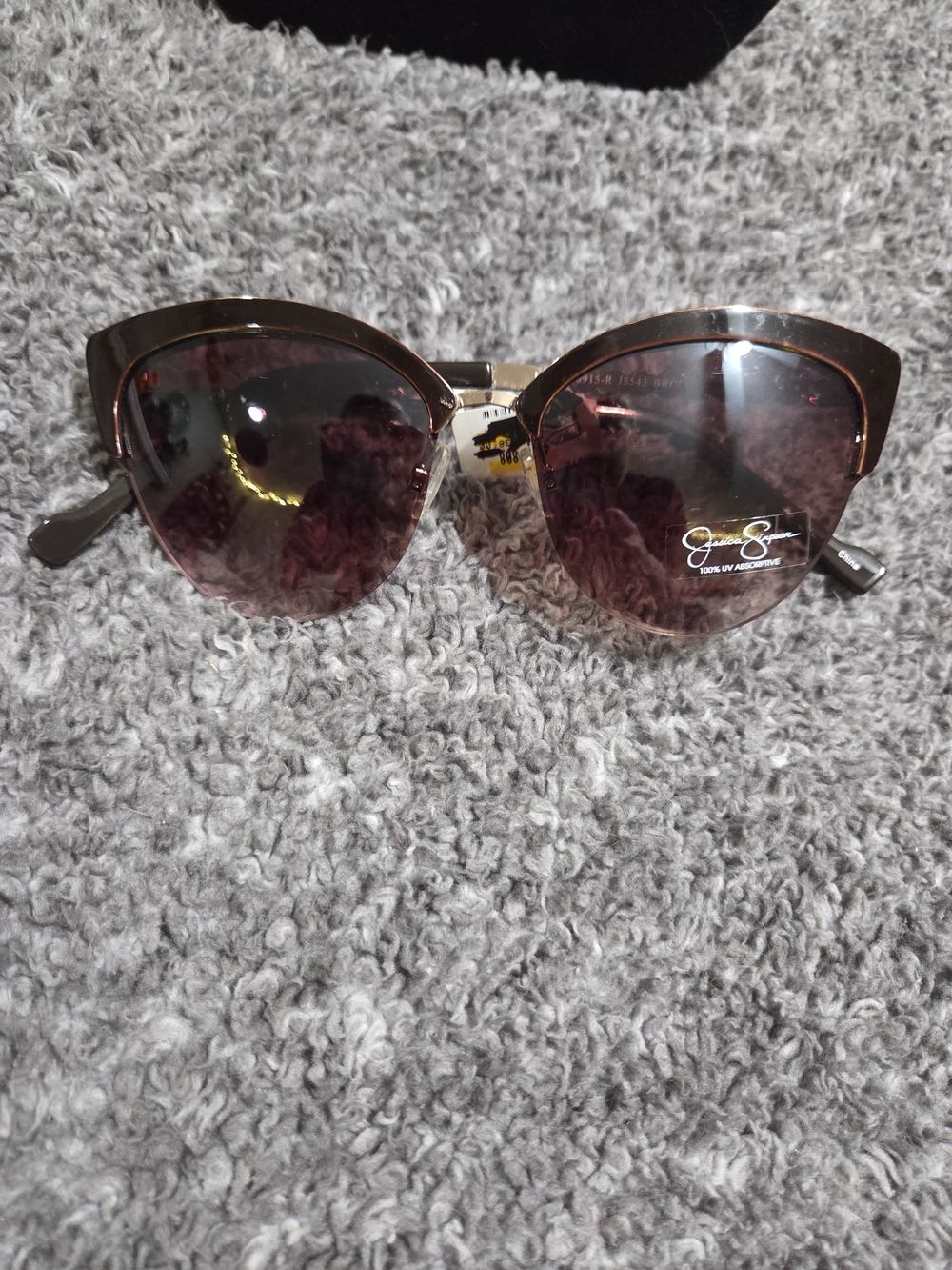 Jessica Simpson Cat-Eye Sunglasses in Brown